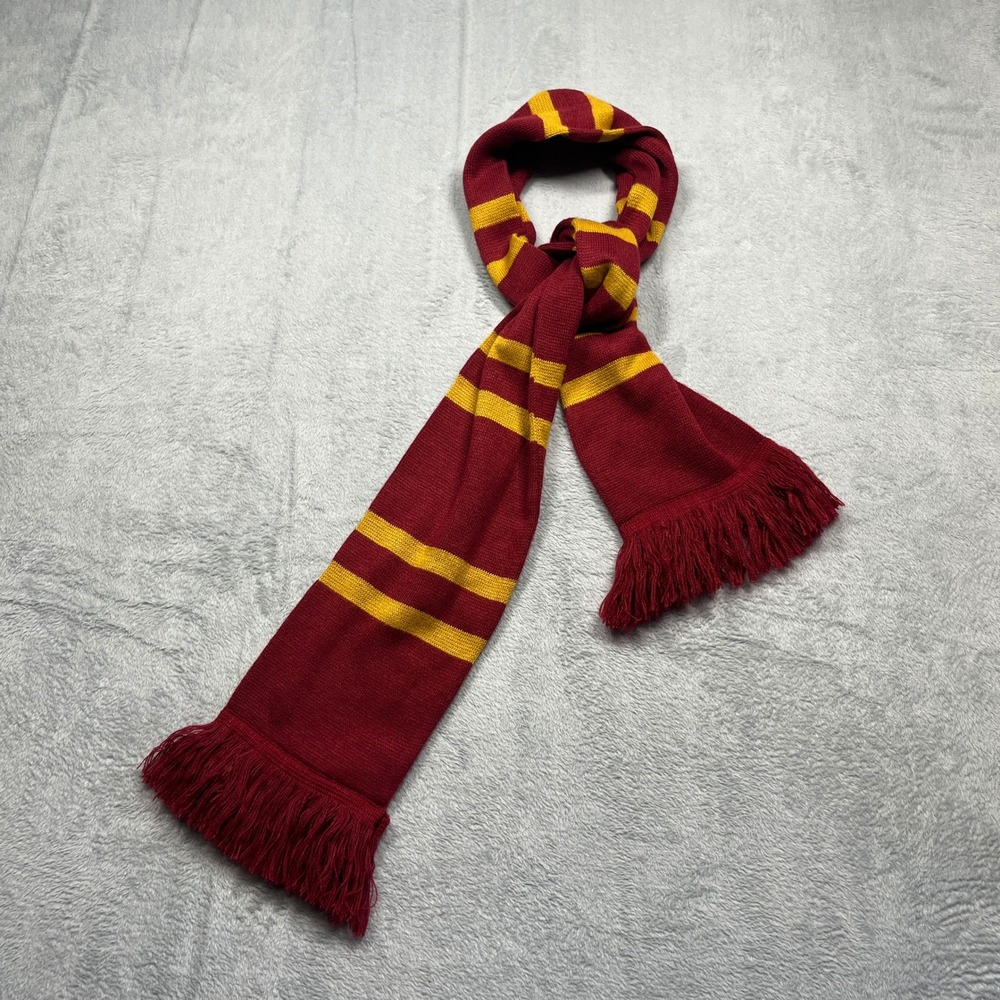 Pottery Barn Kids Harry Potter Scarf Kids OS Burgundy Gold Gryffindor Striped